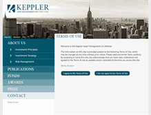 Tablet Screenshot of kepplerfonds.com